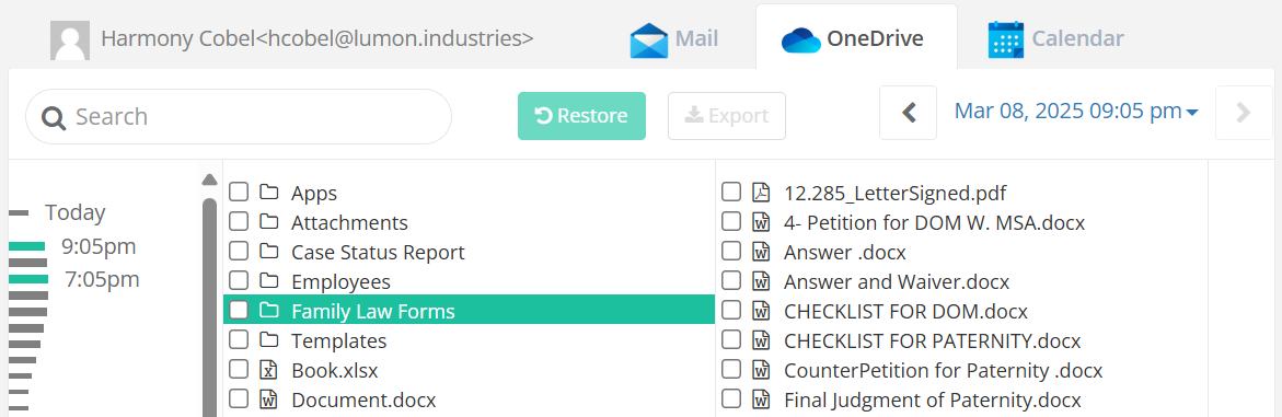 Restoring Onedrive Data to What It Looked Like In The Past.